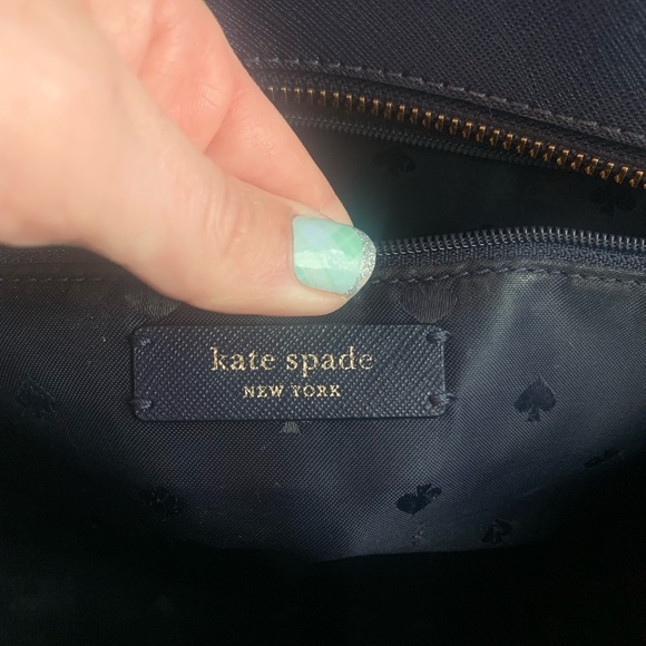 Kate Spade Cameron Boardwalk Stripe Medium Satchel Navy Saffiano Leather - Picture 7 of 11